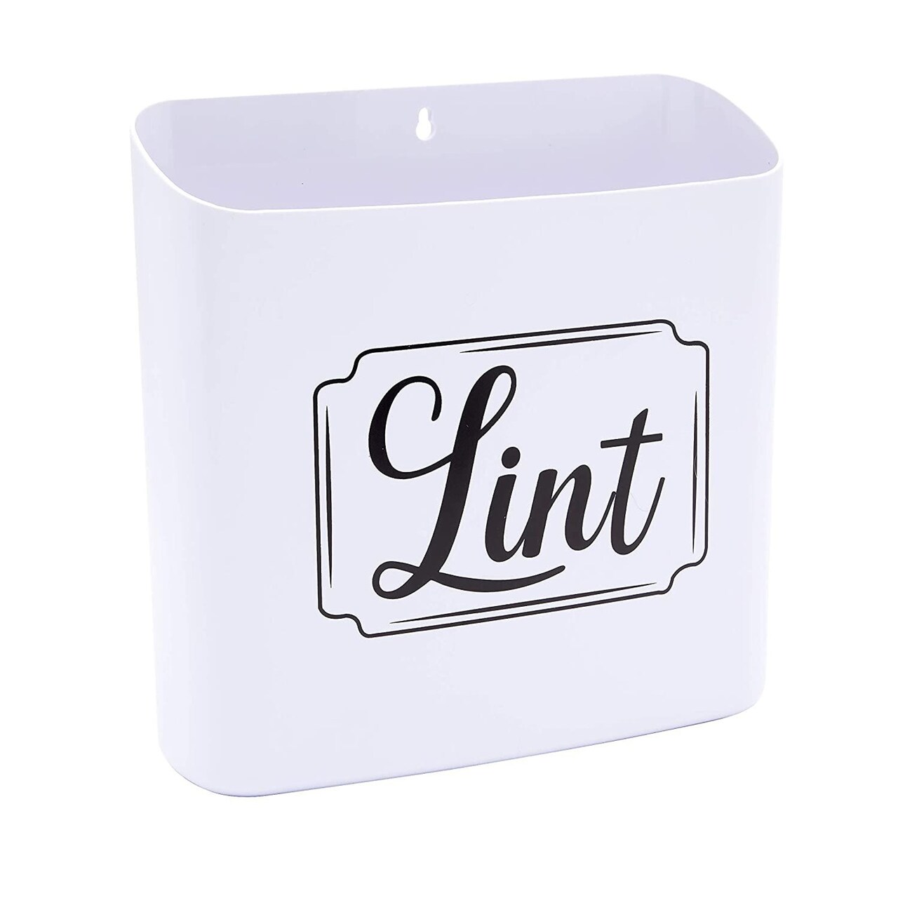 Lint Bin for Laundry Room, Magnetic Wall Mounted Trash Can (9.25 x 9.25 x 2.75 in)